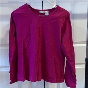 Cherokee Women's Long Sleeve Magenta Top NWOT